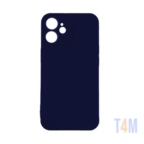 Funda de Silicona con Marco de Cámara para Apple iPhone 12 Azul